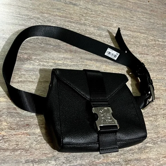 NWOT MICHAEL KORS Black Belt Bag Michael Kors Grey/Black Monogrammed Coated Canvas Belt Bag  main image 2